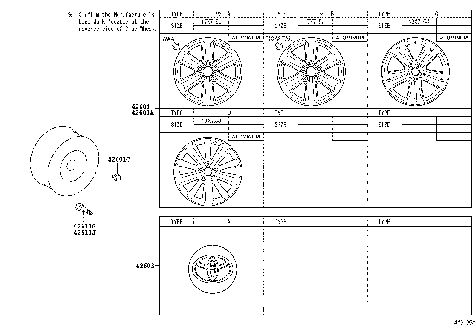 42611-0E030 WHEEL, DISC product image