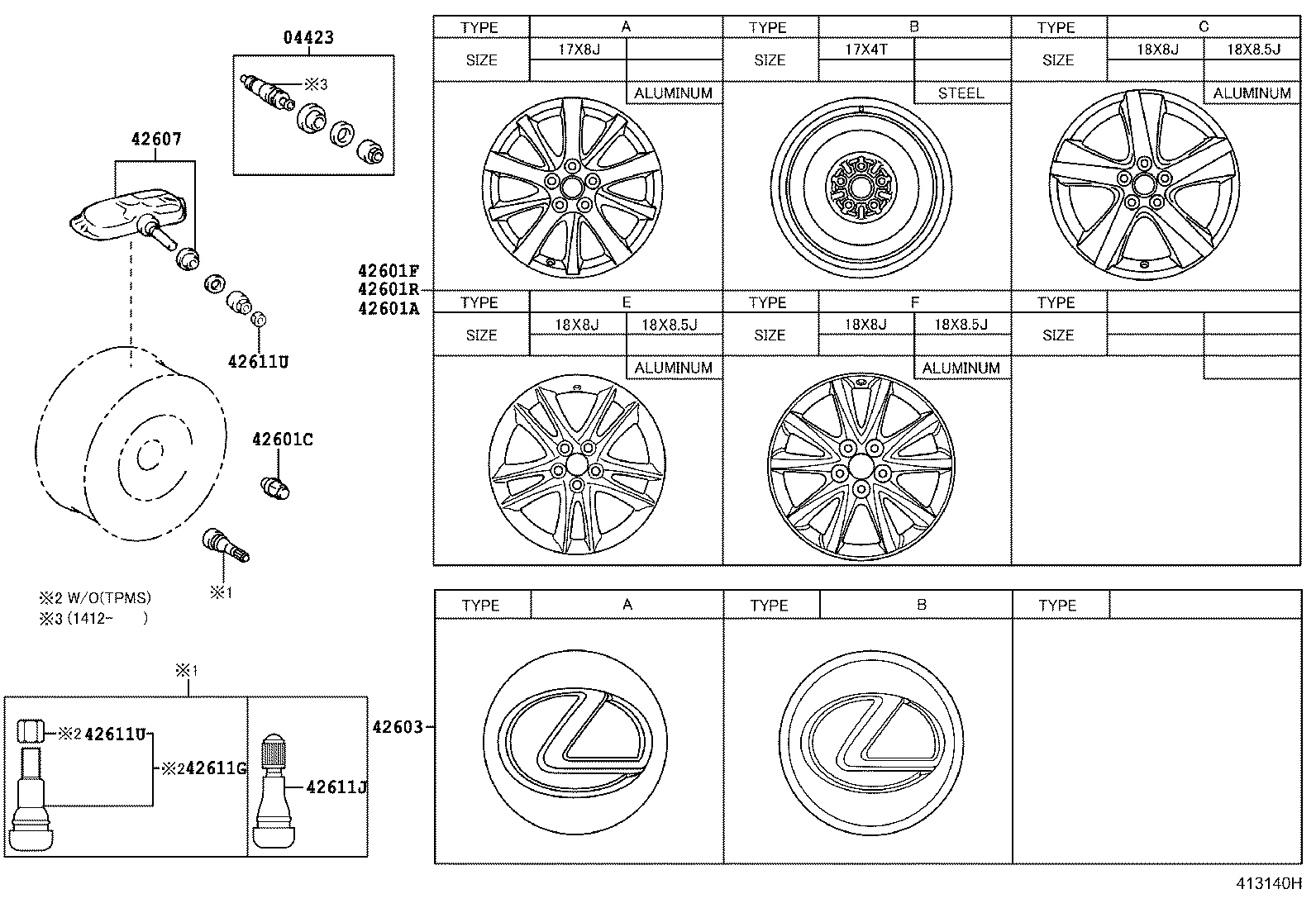 Toyota 4261A-53100 WHEEL, DISC (FOR FRONT)