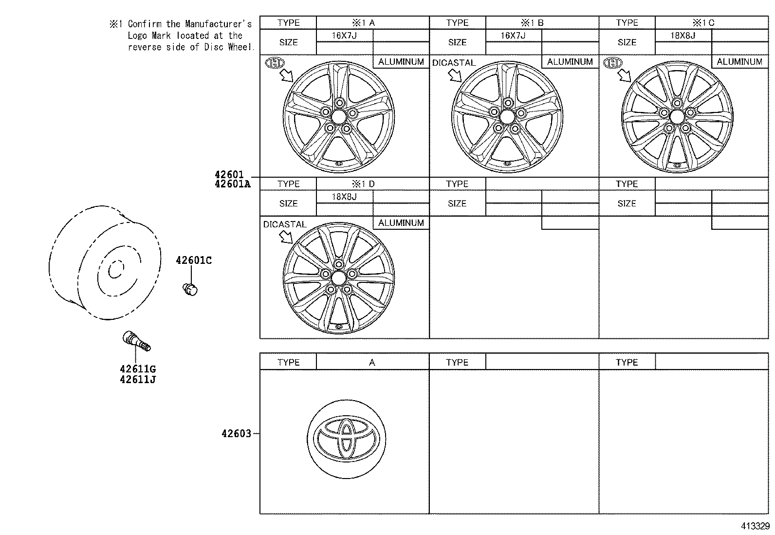 42611-0P080 WHEEL, DISC product image