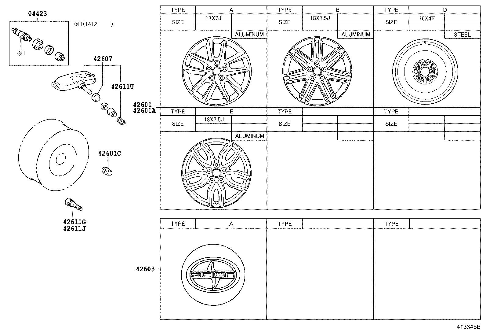 Toyota 42603-21050 ORNAMENT SUB-ASSY, WHEEL HUB