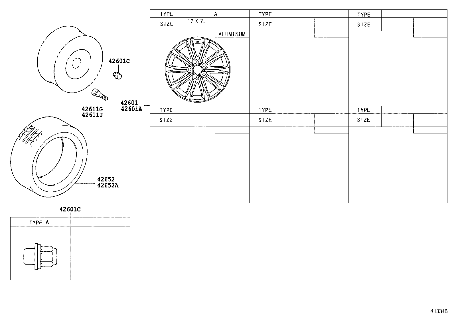 42652-30C60 TIRE product image