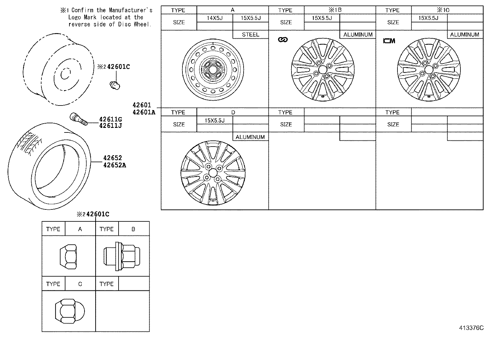 42611-0DA90 WHEEL, DISC product image