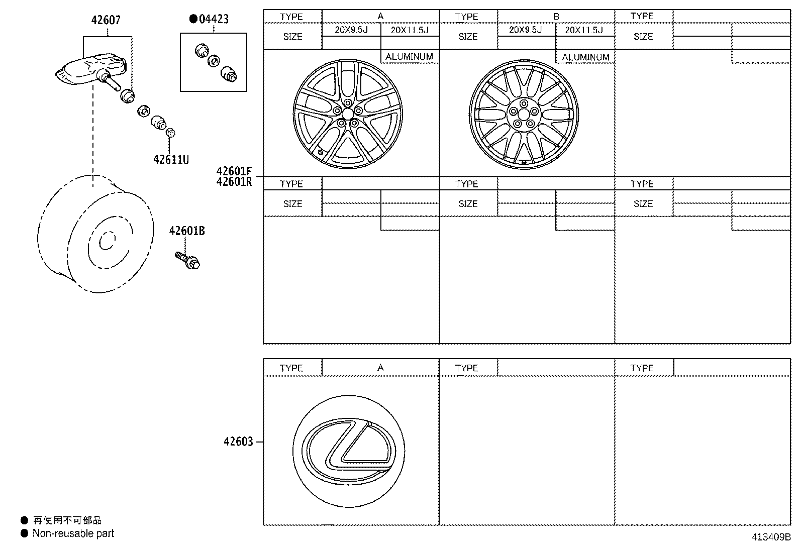 Toyota 4261A-77050 WHEEL, DISC (FOR FRONT)