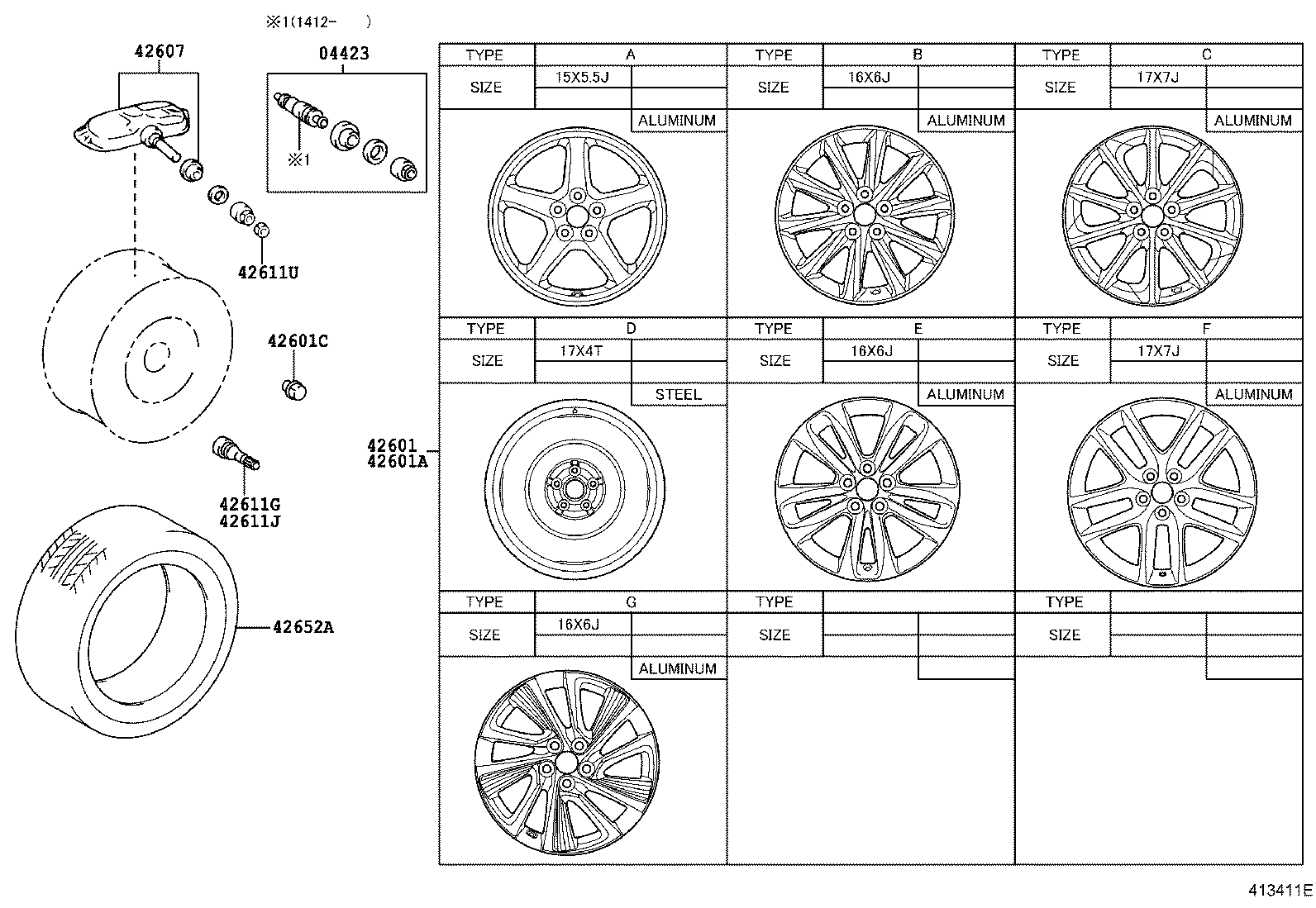 Toyota 42602-76010 CAP, WHEEL