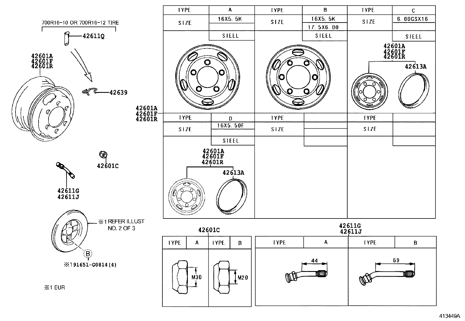42611-37020 WHEEL, DISC (FOR SPARE) product image