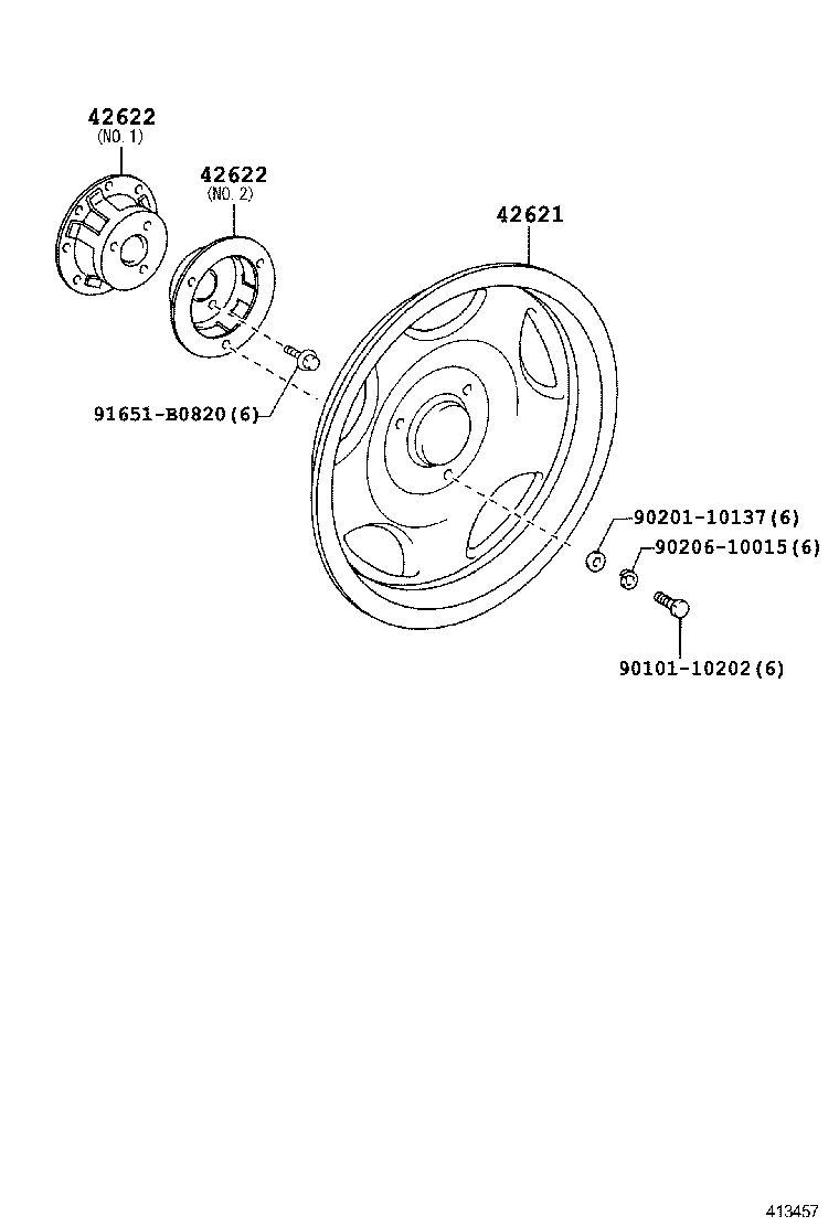 42633-37031 NUT, HUB (FOR AXLE) product image