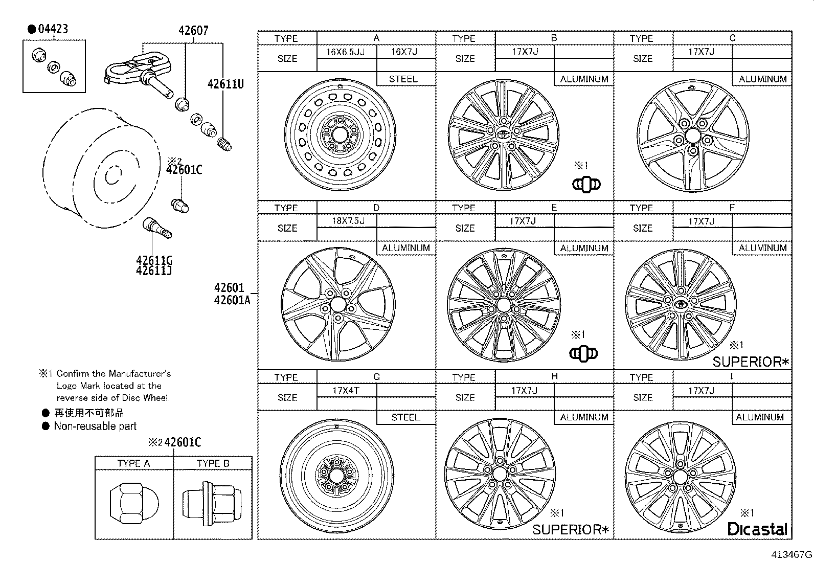 Toyota 90942-A1002 NUT, HUB (FOR AXLE)