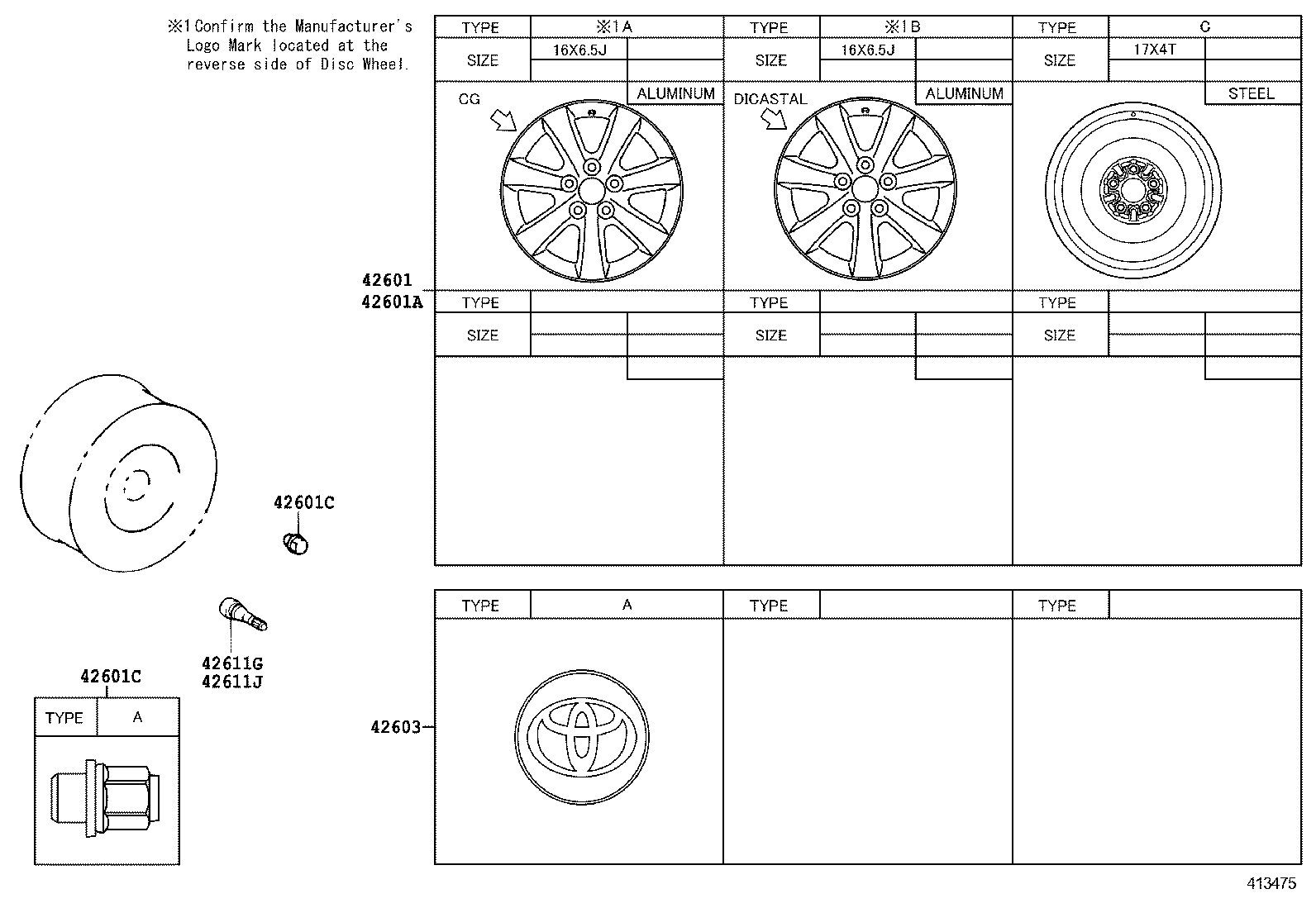 42611-0F020 WHEEL, DISC product image