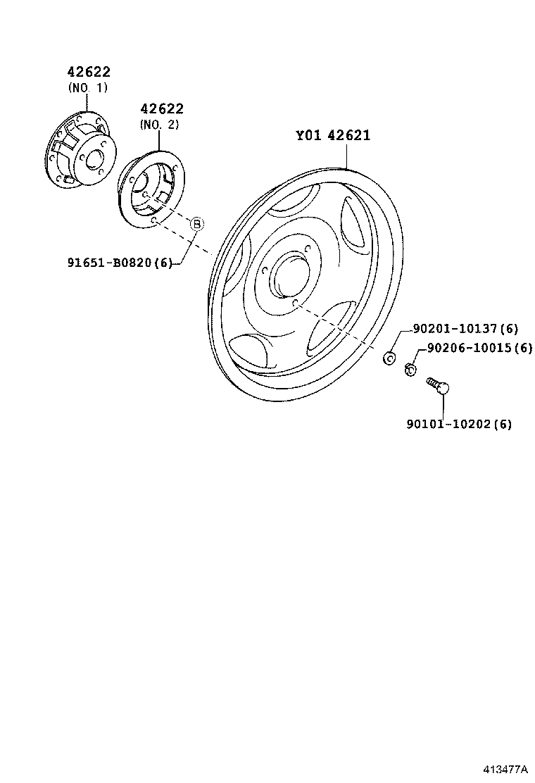 42611-37030 WHEEL, DISC (FOR SPARE) product image