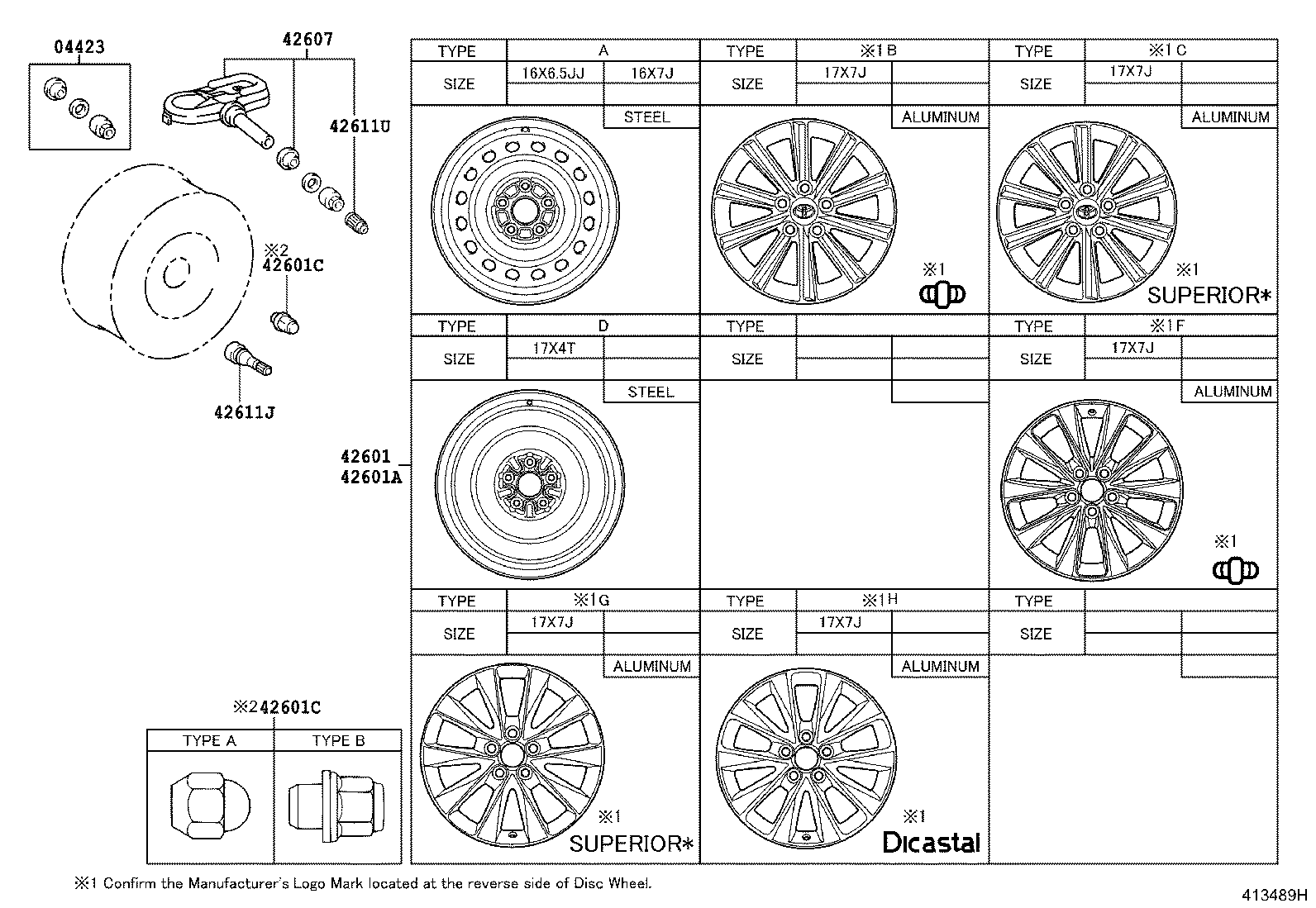 Toyota 42603-YY100 ORNAMENT SUB-ASSY, WHEEL HUB