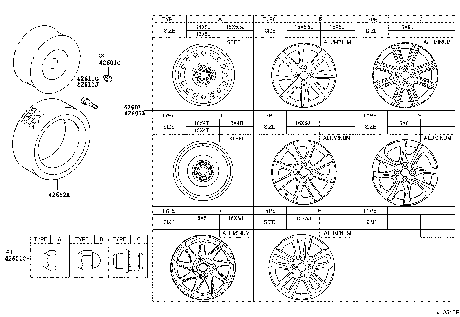 42611-0DB50 WHEEL, DISC product image