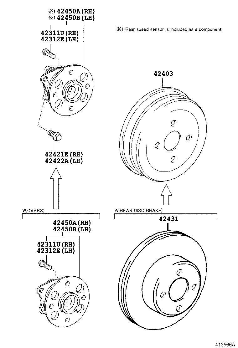 Toyota 42431-52080 DISC, REAR