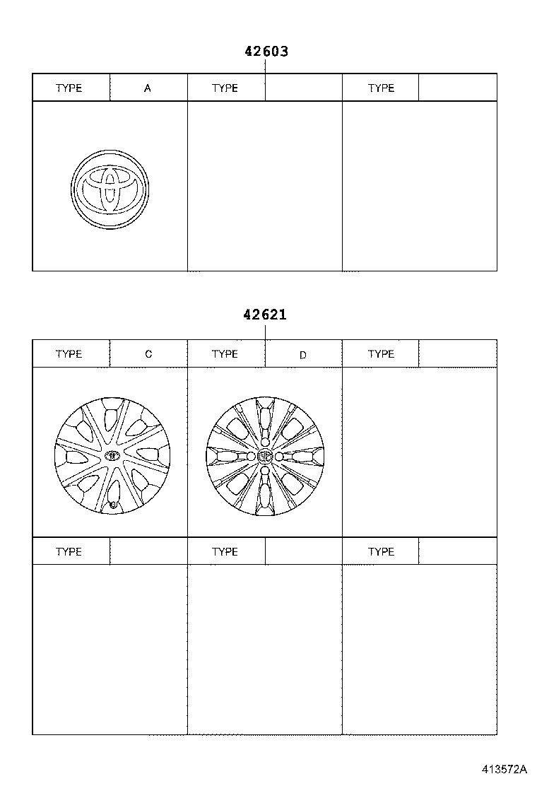 Toyota 42602-52450 CAP, WHEEL