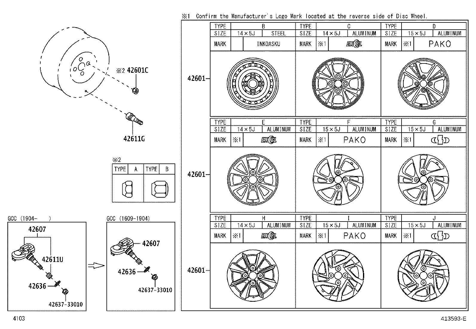Toyota 90049-11064 NUT, HUB (FOR AXLE)