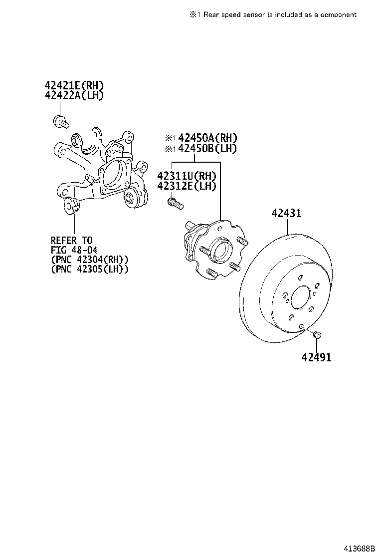 Toyota 42431-0R010 DISC, REAR