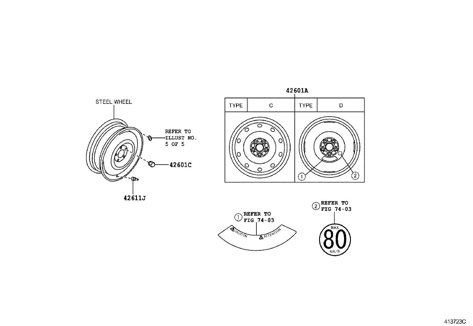 SU003-04715 WHEEL, DISC (FOR SPARE) product image