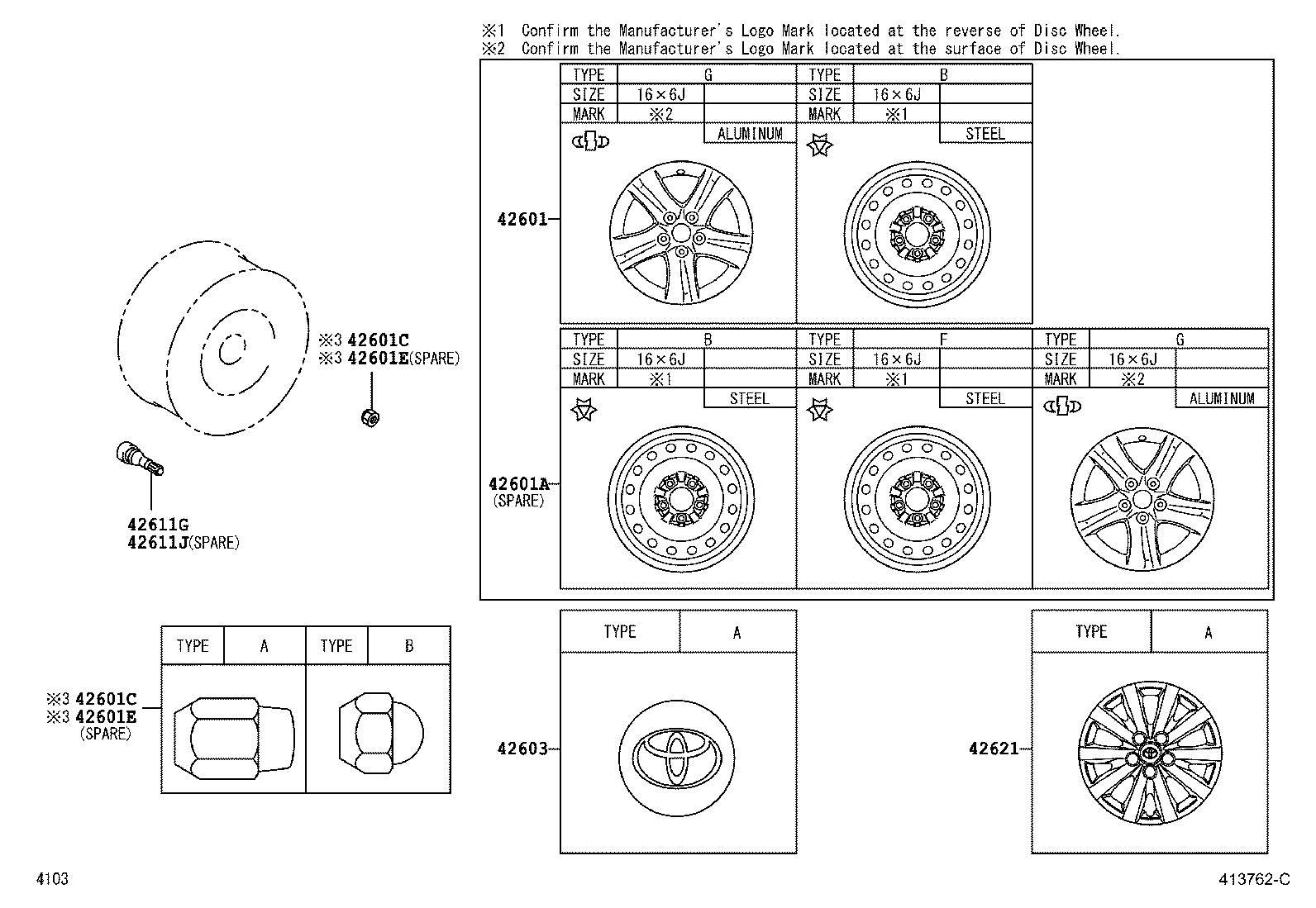 Toyota 90049-11056 NUT, HUB (FOR AXLE)
