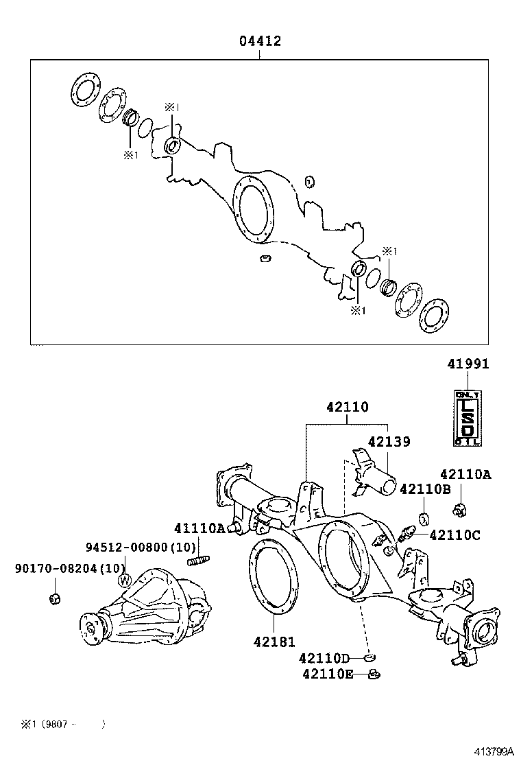 42110-35840 HOUSING ASSY, REAR AXLE product image