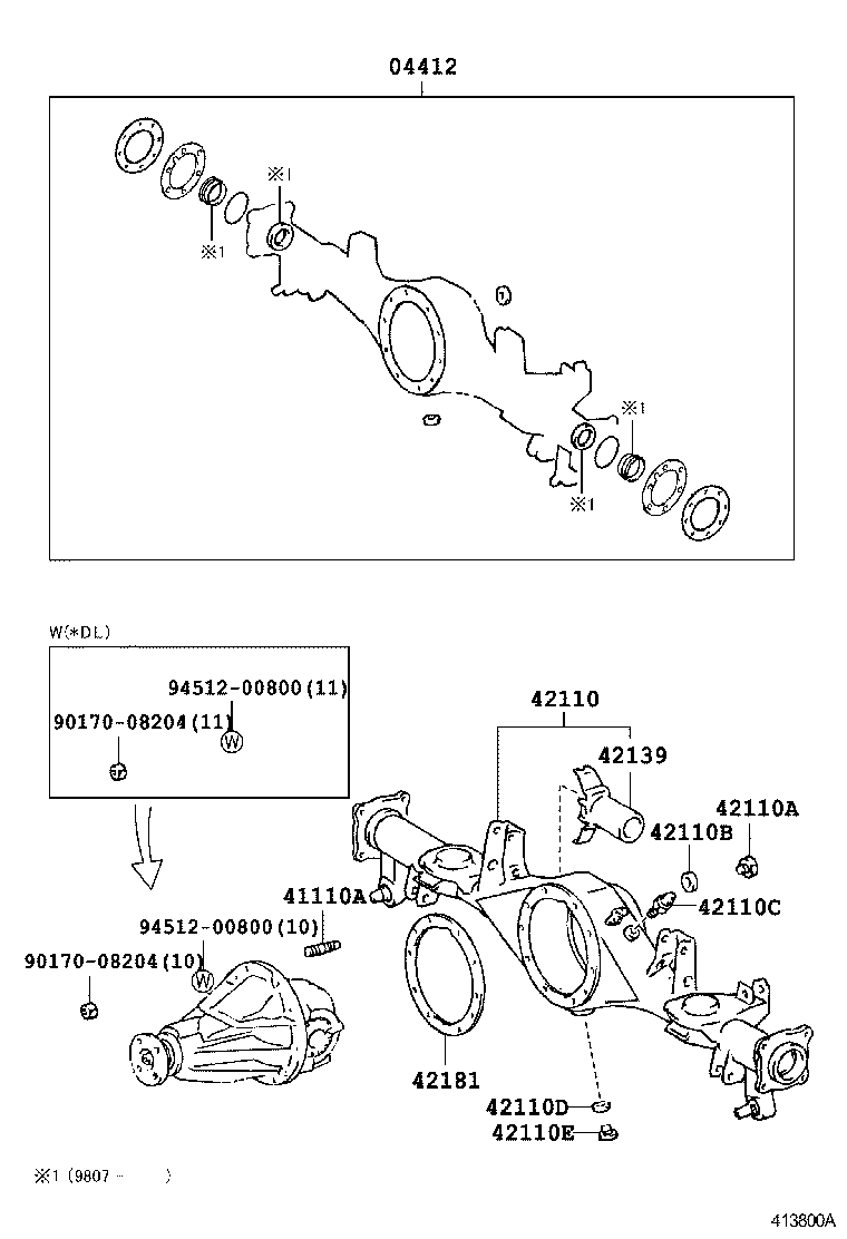 90116-08330 BOLT, NO.1 (FOR REAR DIFFERENTIAL CARRIER SET) product image