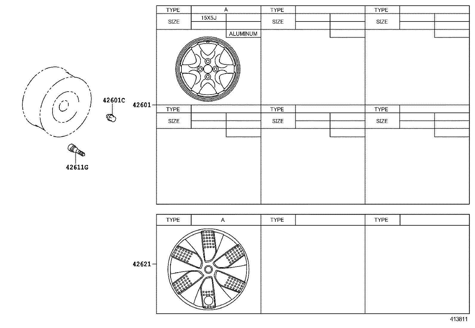 42611-74090 WHEEL, DISC product image