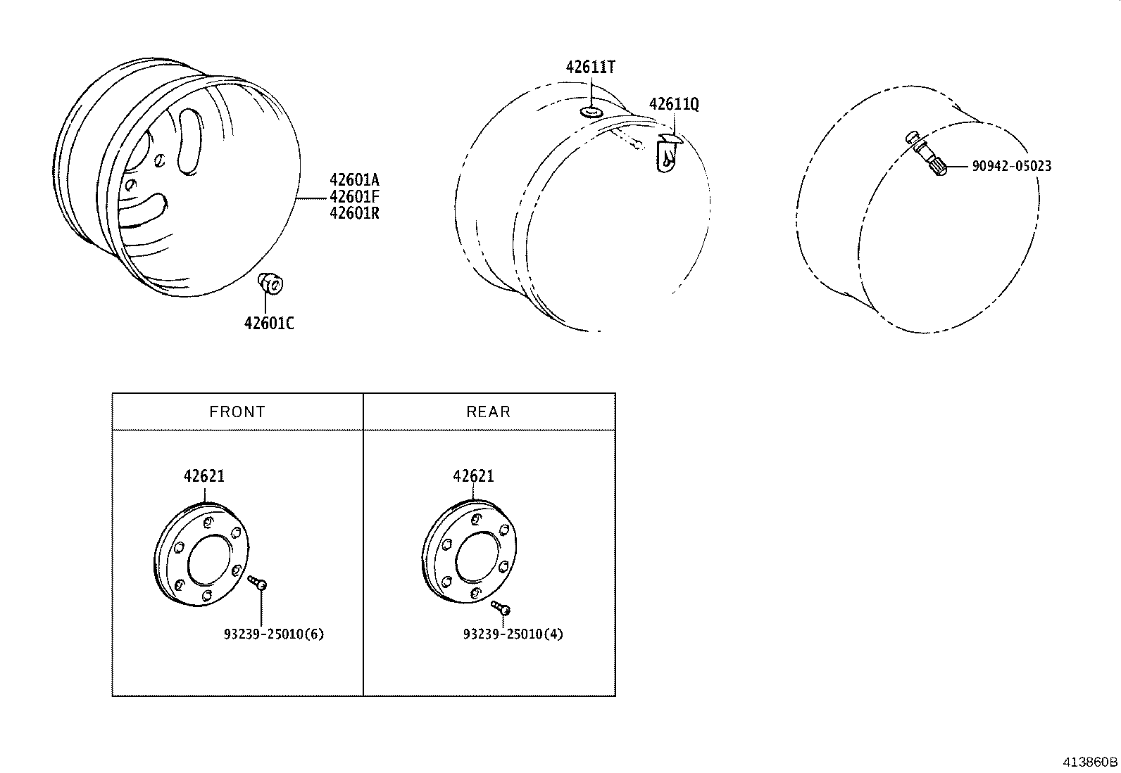 42611-36080 WHEEL, DISC (FOR SPARE) product image