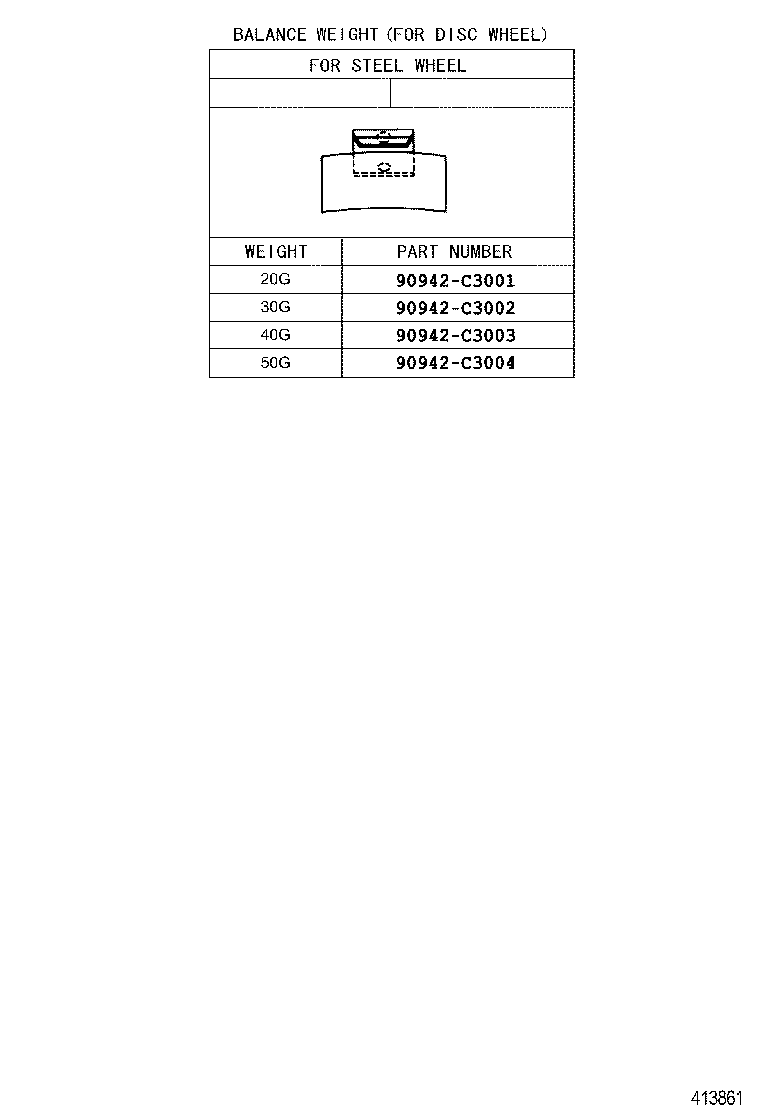 42611-36080 WHEEL, DISC (FOR SPARE) product image
