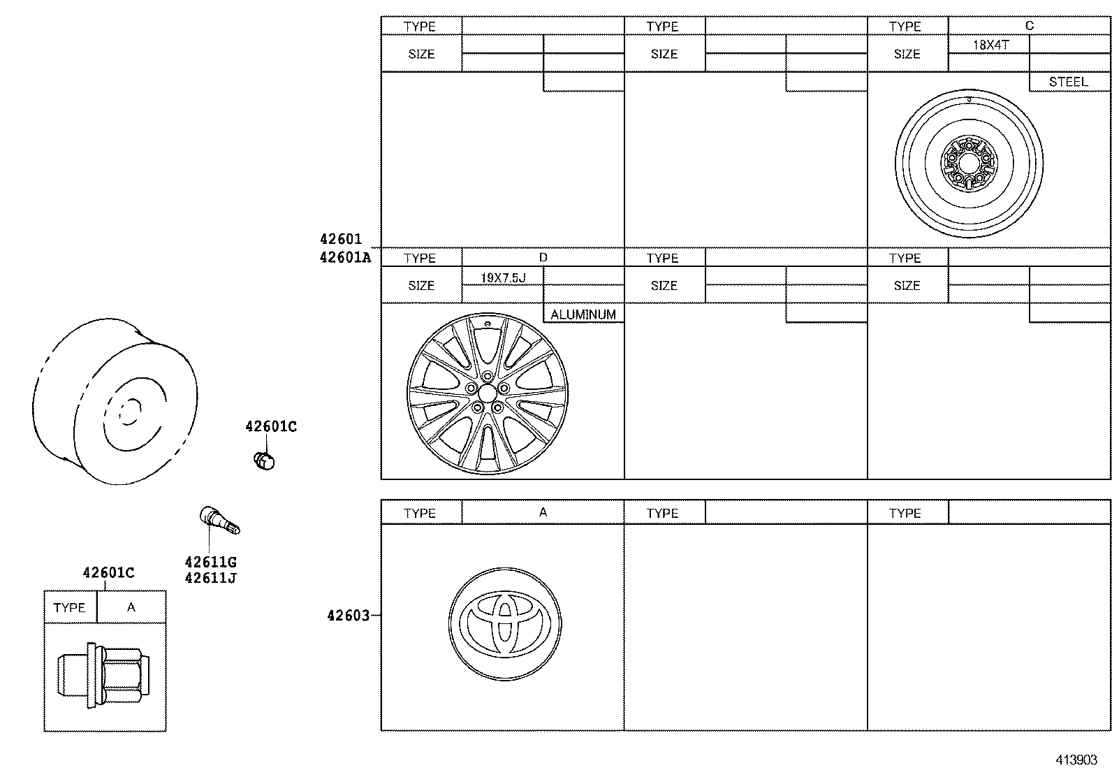 42611-0T050 WHEEL, DISC product image