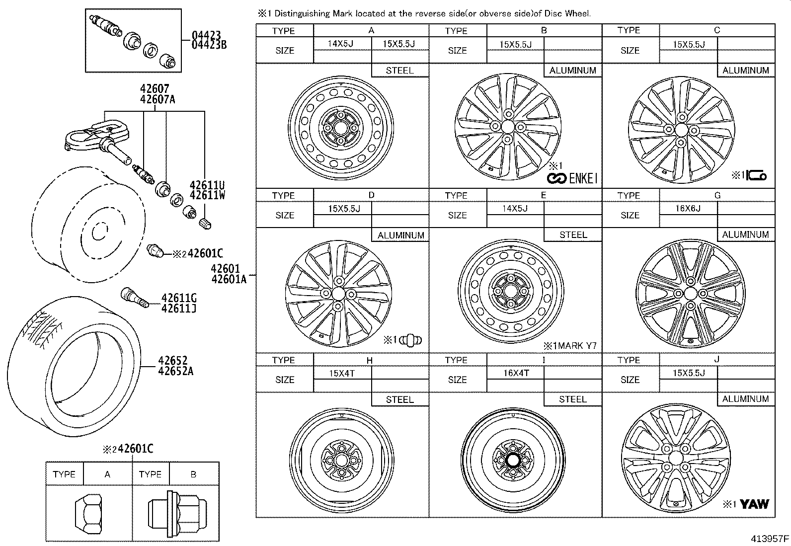 Toyota 42603-52170 ORNAMENT SUB-ASSY, WHEEL HUB