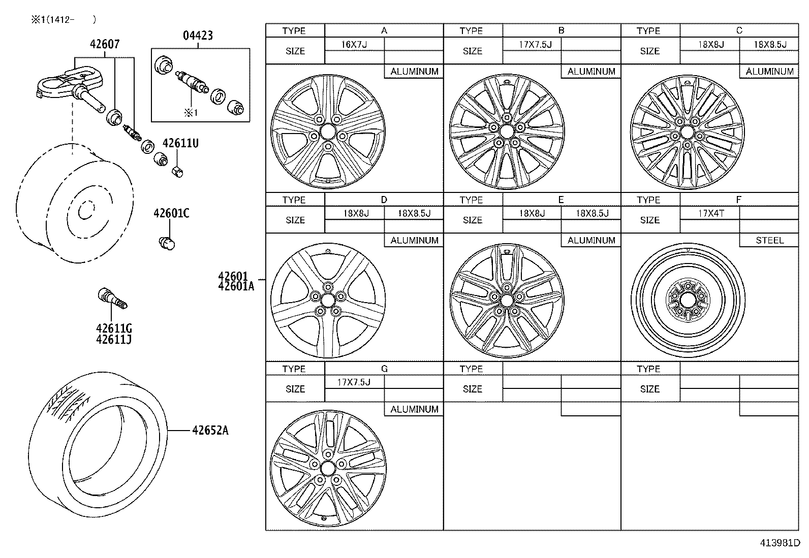 42611-53500 WHEEL, DISC product image
