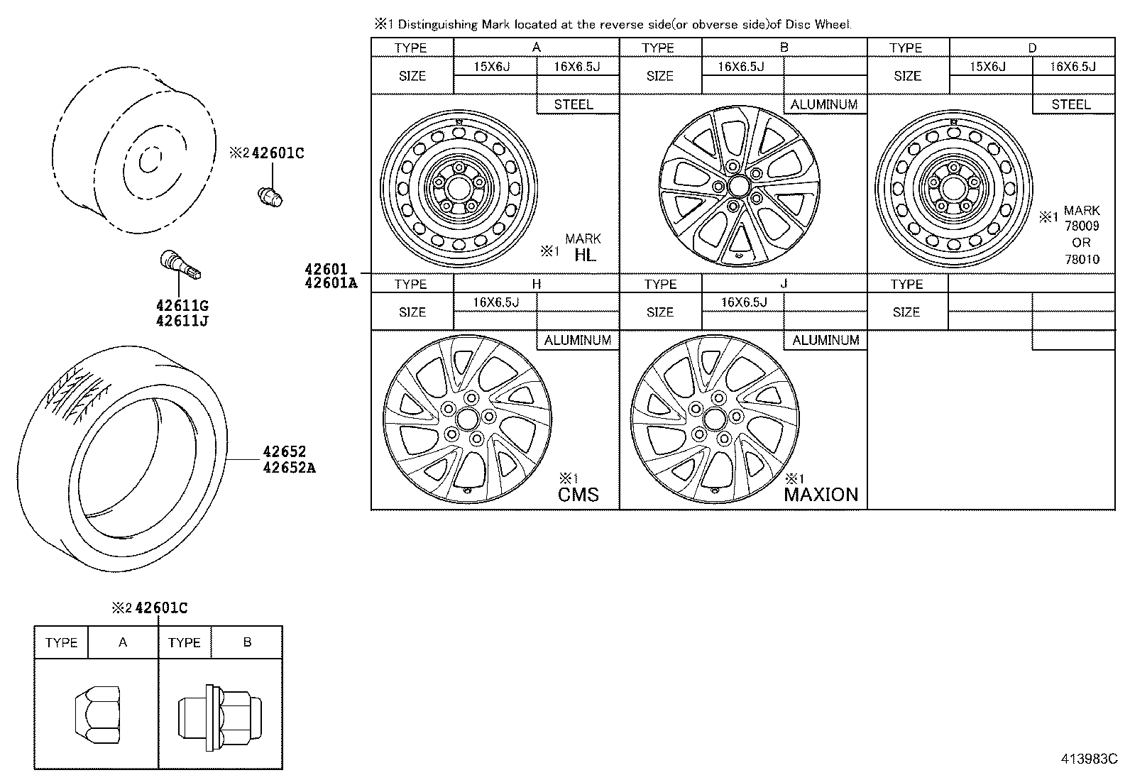 42611-02F90 WHEEL, DISC product image