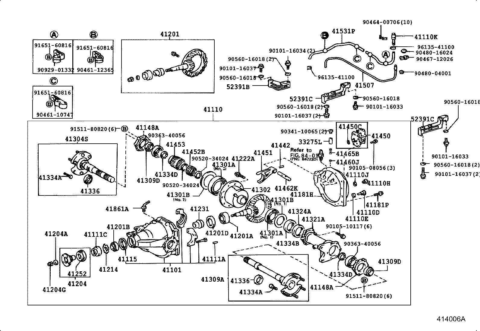 41101-65020 CARRIER SUB-ASSY, DIFFERENTIAL, REAR product image
