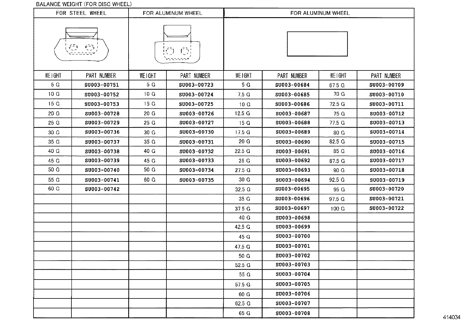 SU003-04573 WHEEL, DISC (FOR SPARE) product image