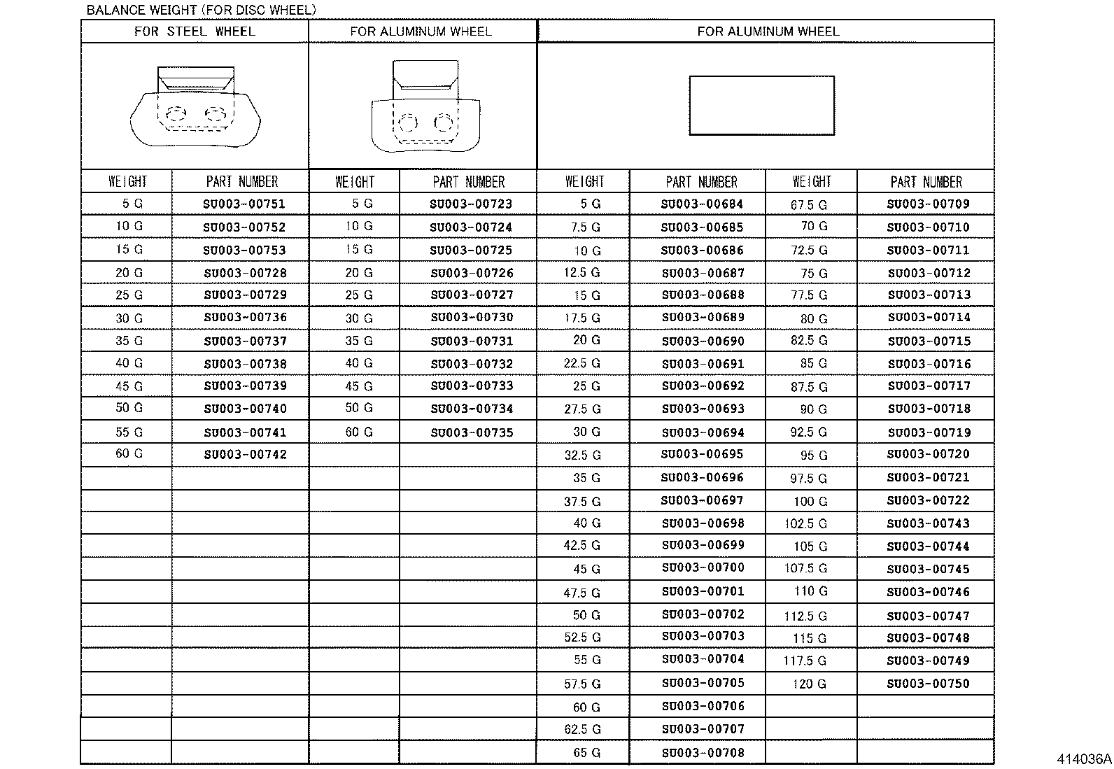 SU003-04715 WHEEL, DISC (FOR SPARE) product image
