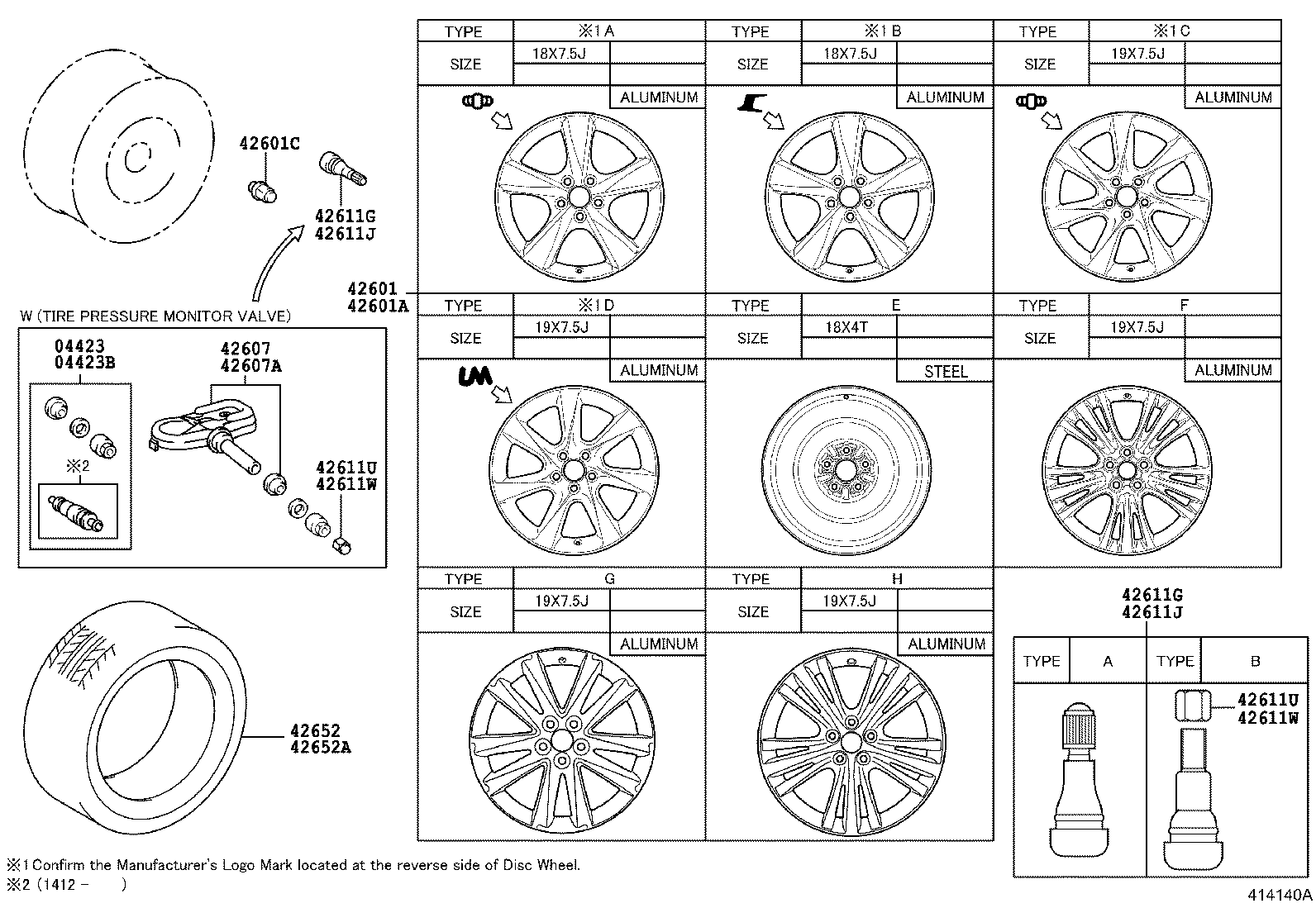 42601-48050 WHEEL, DISC (FOR SPARE) product image