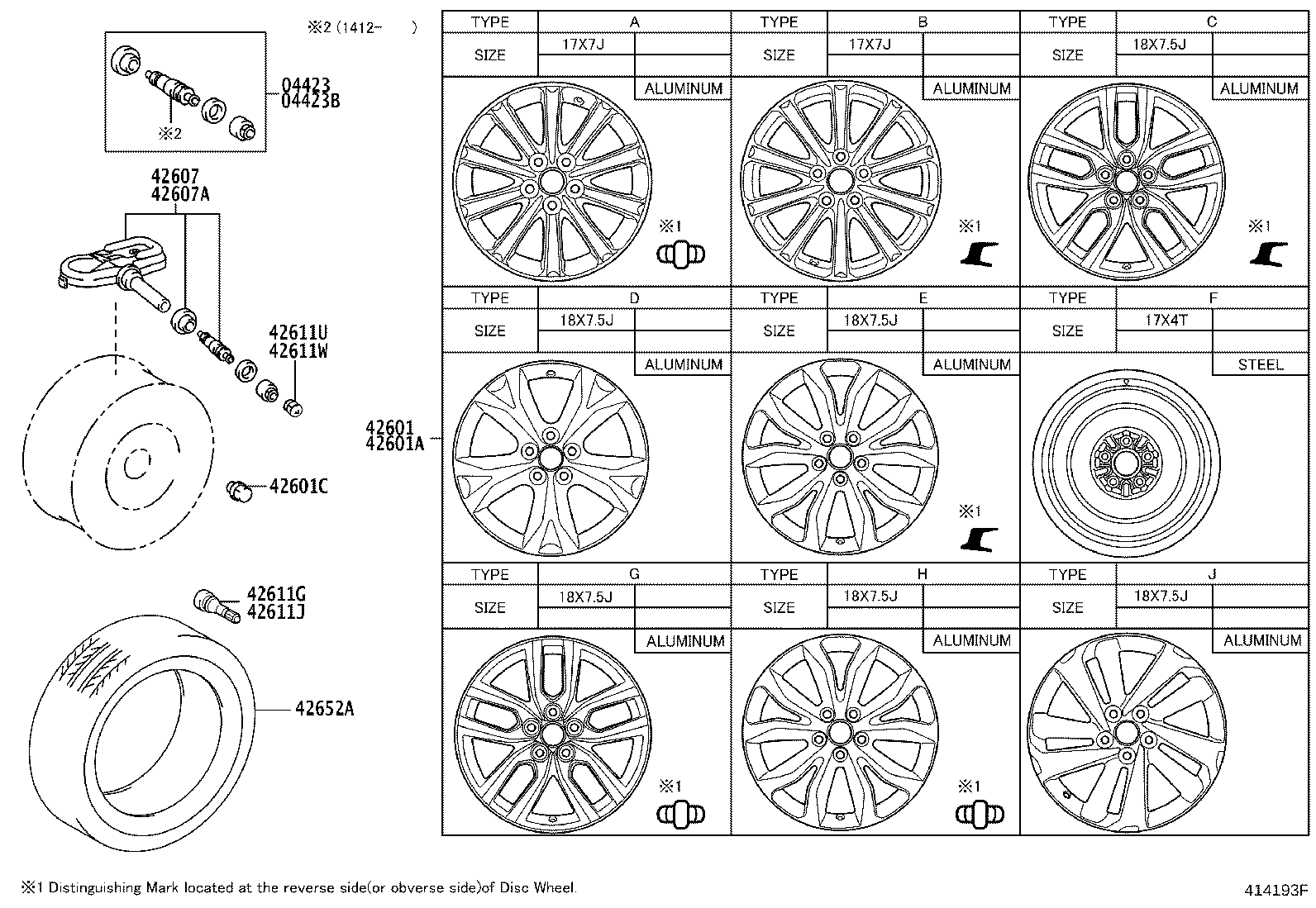 4265A-42011 TIRE (FOR SPARE) product image