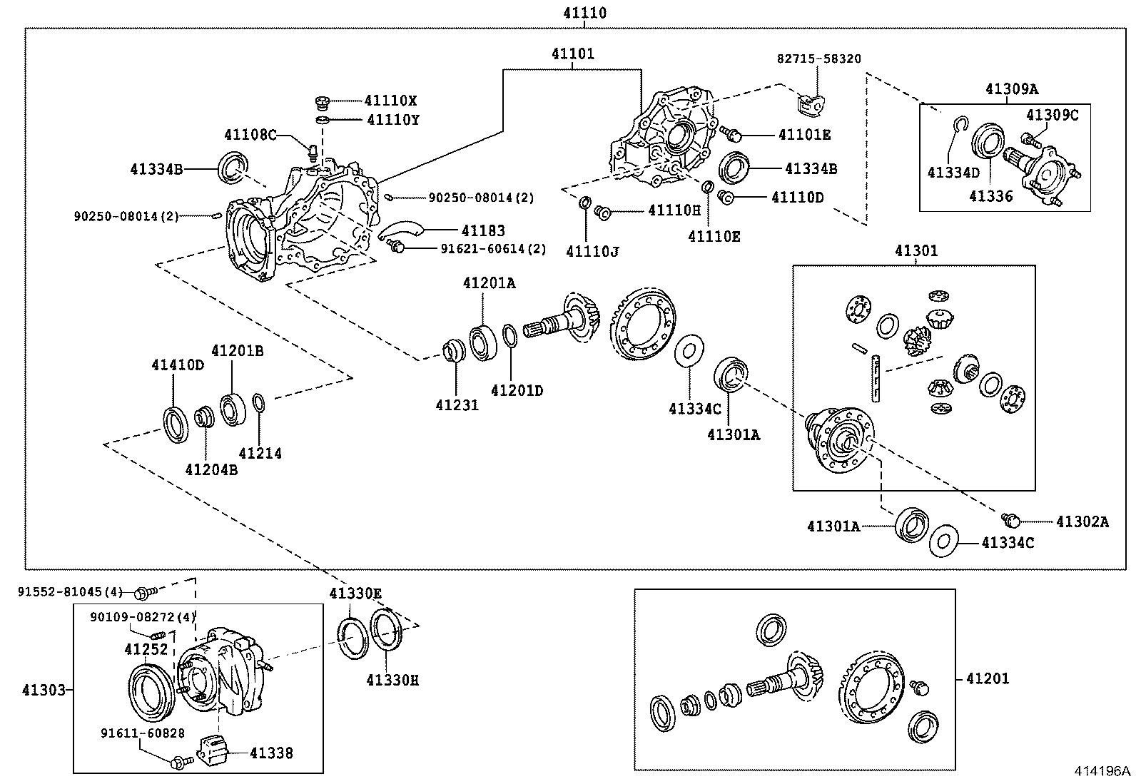 41101-44012 CARRIER SUB-ASSY, DIFFERENTIAL, REAR product image