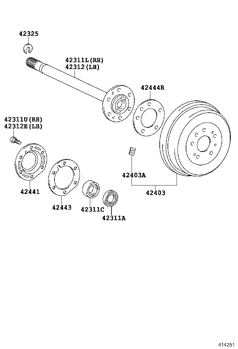 42441-25060 DEFLECTOR, BRAKE DRUM OIL product image
