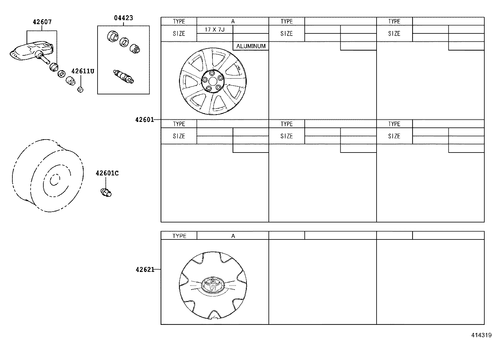 42611-62040 WHEEL, DISC product image