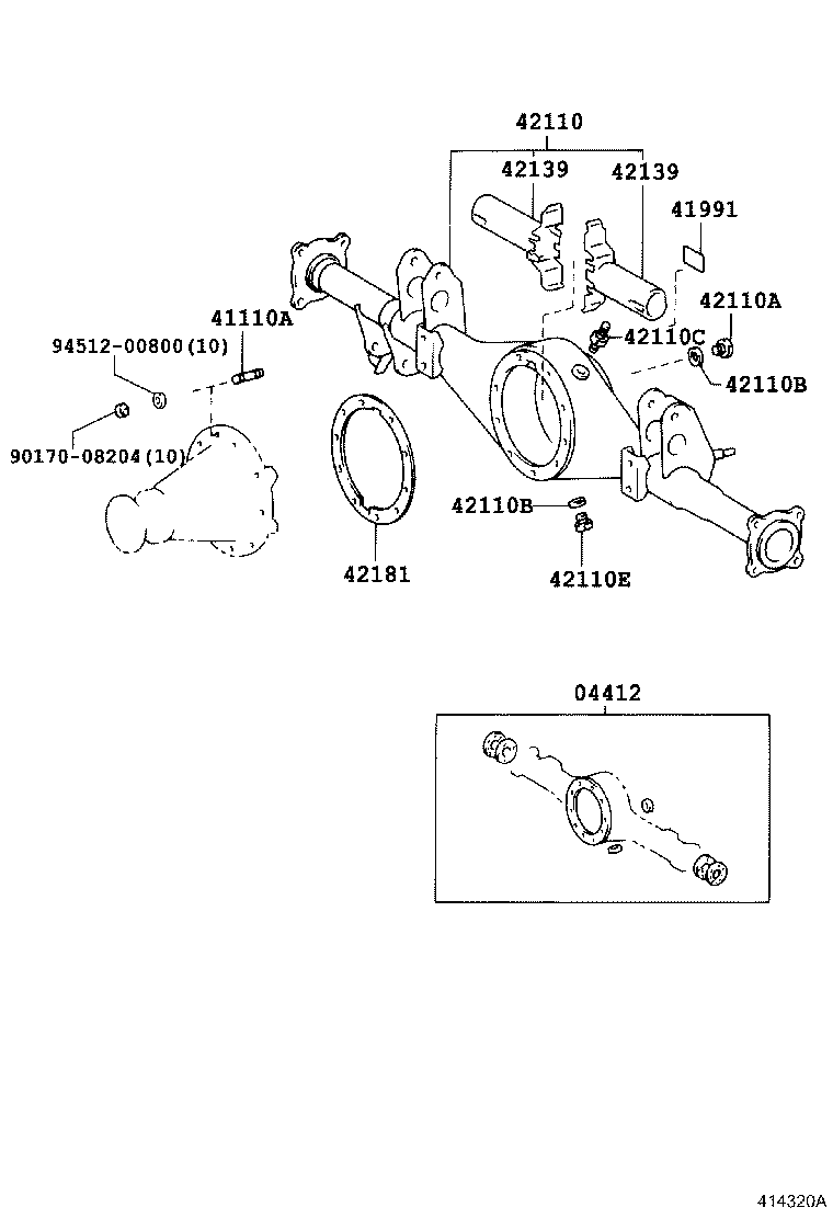 04412-26070 GASKET KIT, REAR DIFFERENTIAL CARRIER product image