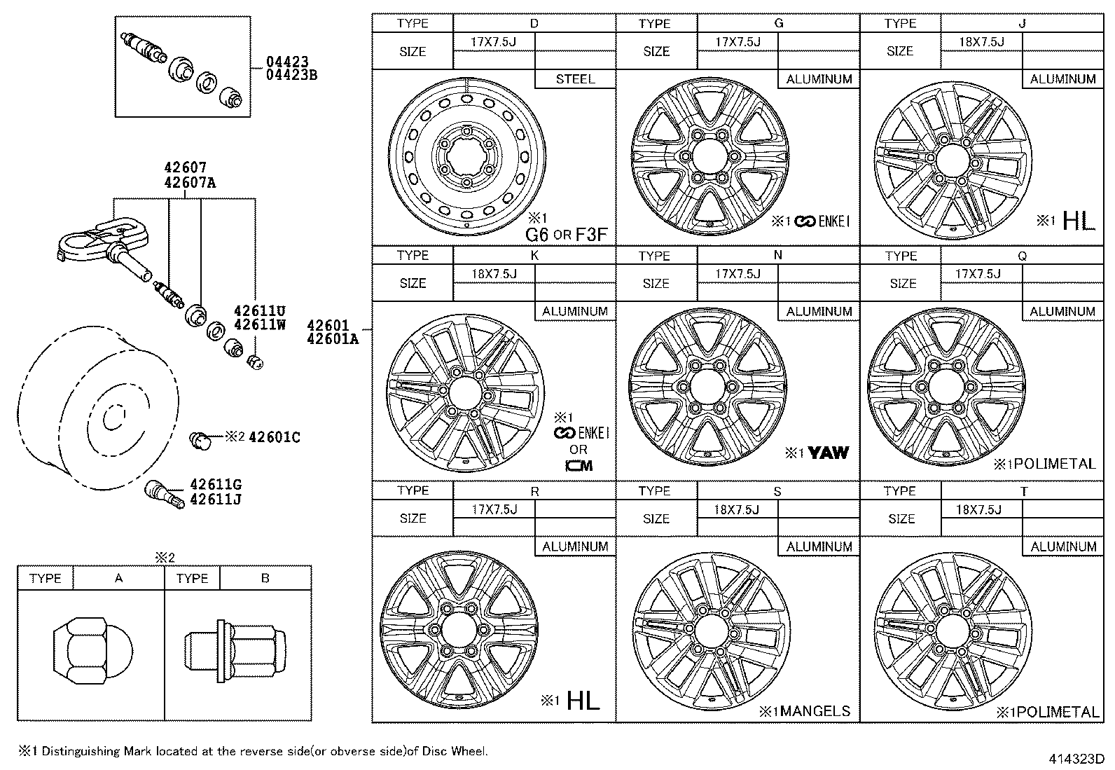 4260B-0K320 ORNAMENT SUB-ASSY, WHEEL HUB product image