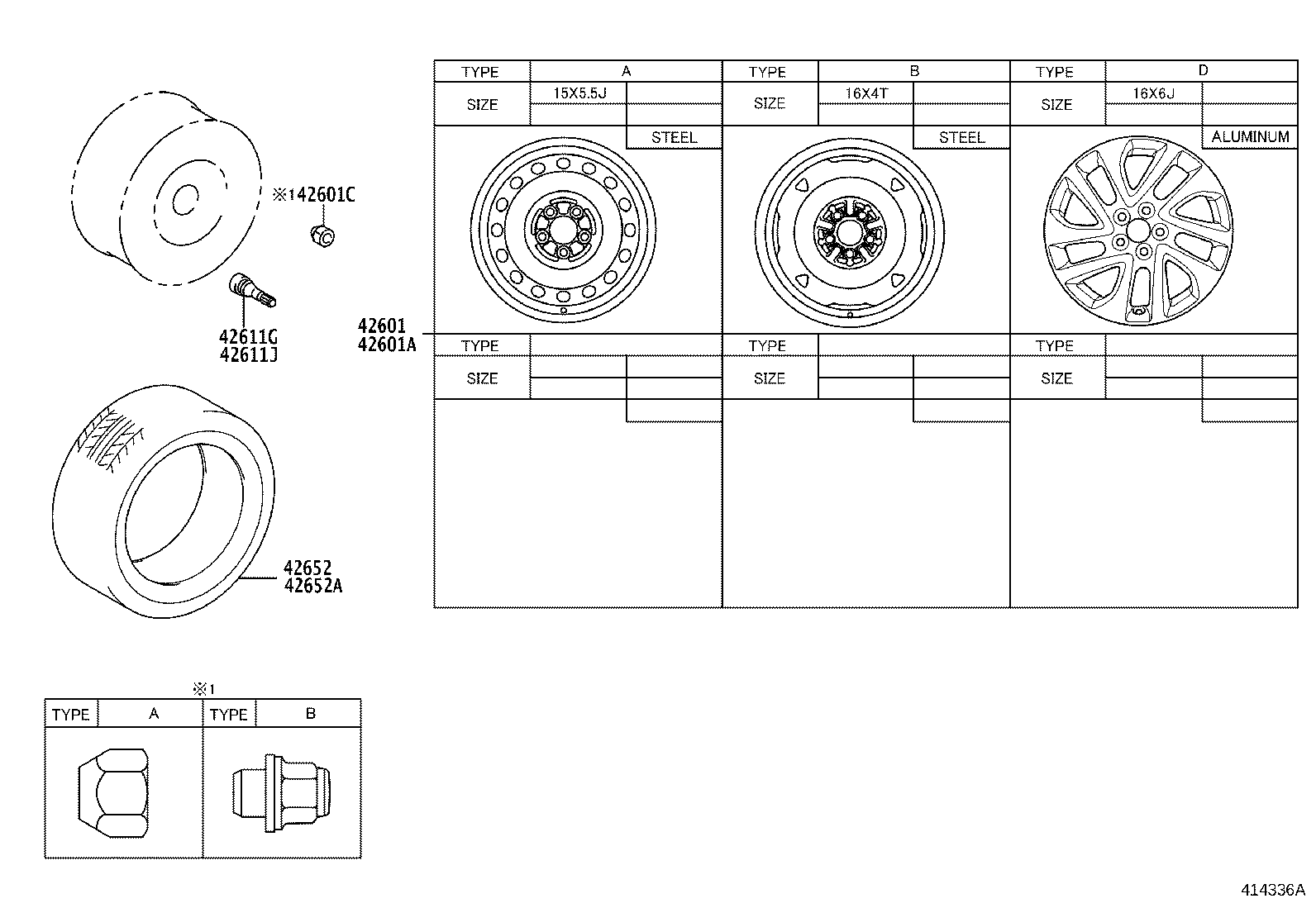 42611-52B20 WHEEL, DISC product image