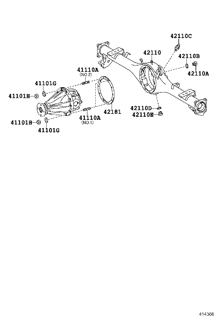 41301-04010 CASE SUB-ASSY, REAR DIFFERENTIAL product image