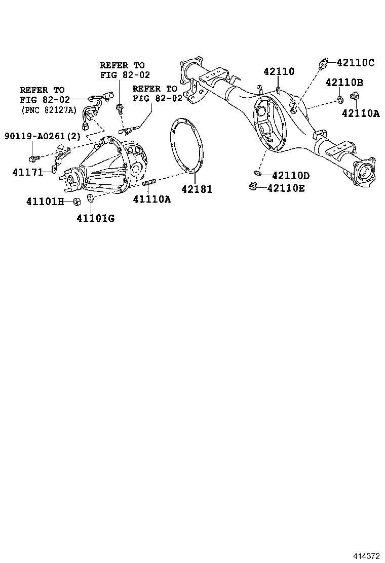 41301-04010 CASE SUB-ASSY, REAR DIFFERENTIAL product image