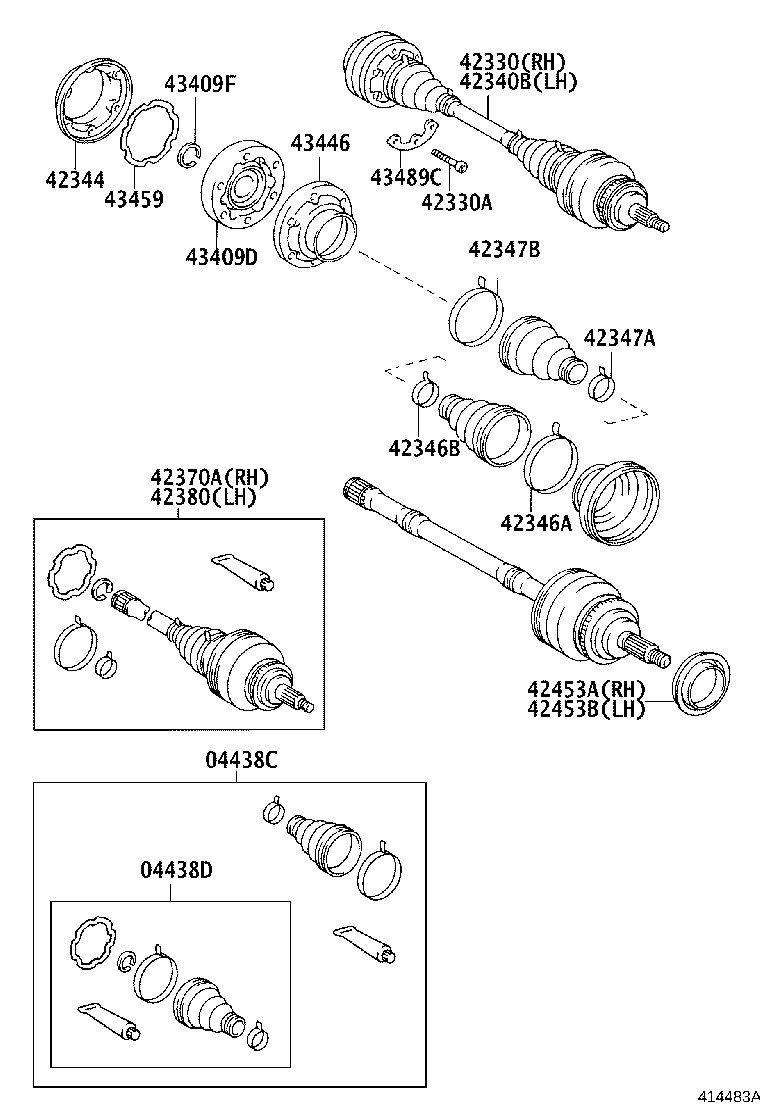 04429-40010 BOOT KIT, REAR DRIVE SHAFT product image