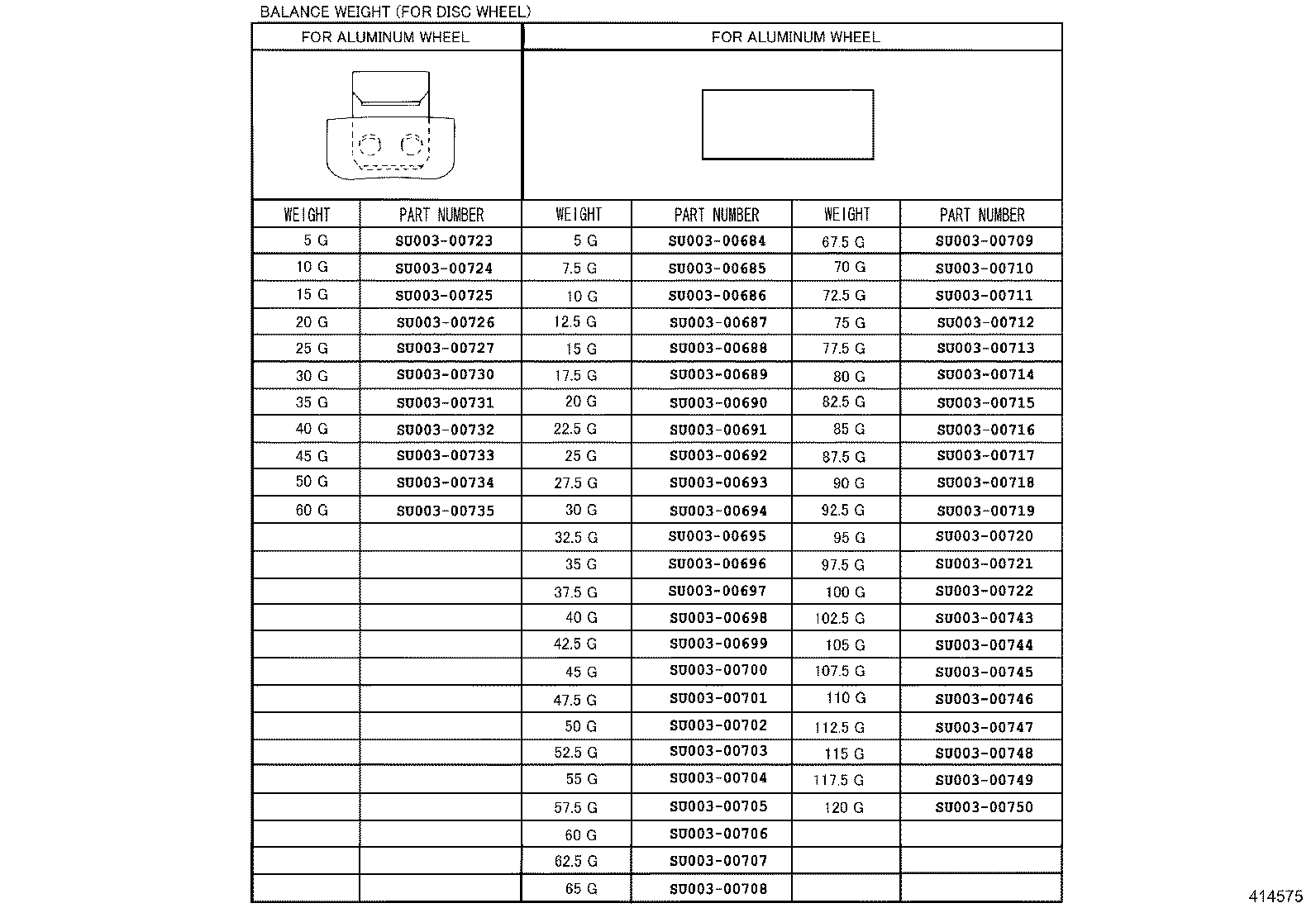 SU003-07592 WHEEL, DISC (FOR SPARE) product image