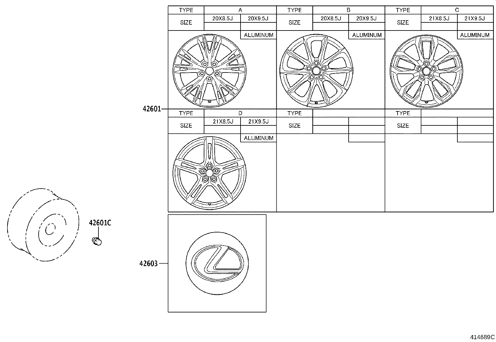 Toyota 90942-01118 NUT, HUB (FOR AXLE)