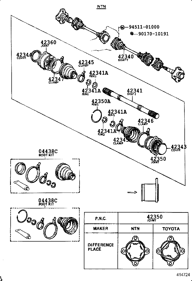42340-24030 SHAFT ASSY, REAR DRIVE product image