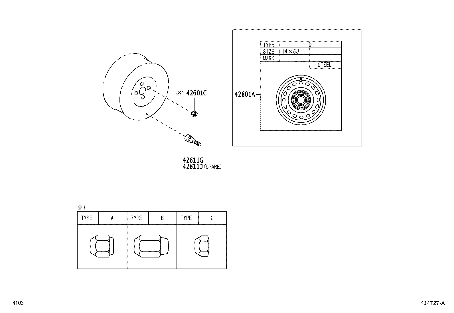 90049-11058 NUT, HUB (FOR AXLE) product image