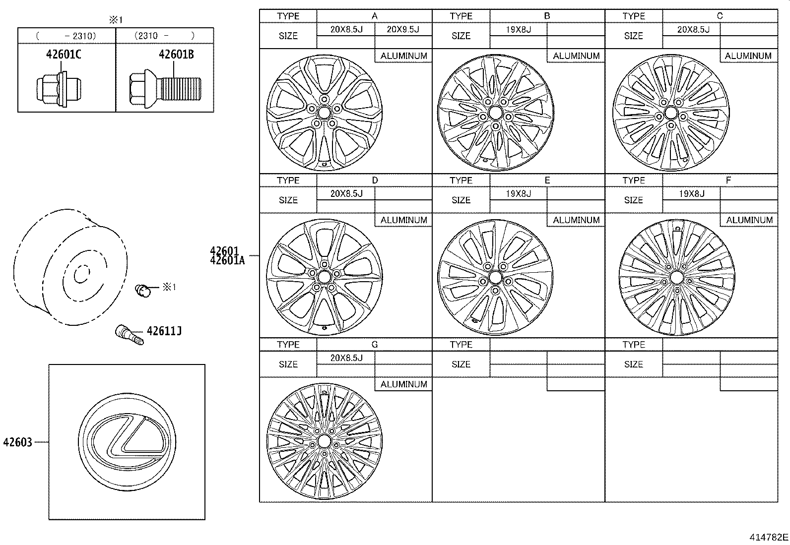 42603-46020 ORNAMENT SUB-ASSY, WHEEL HUB product image
