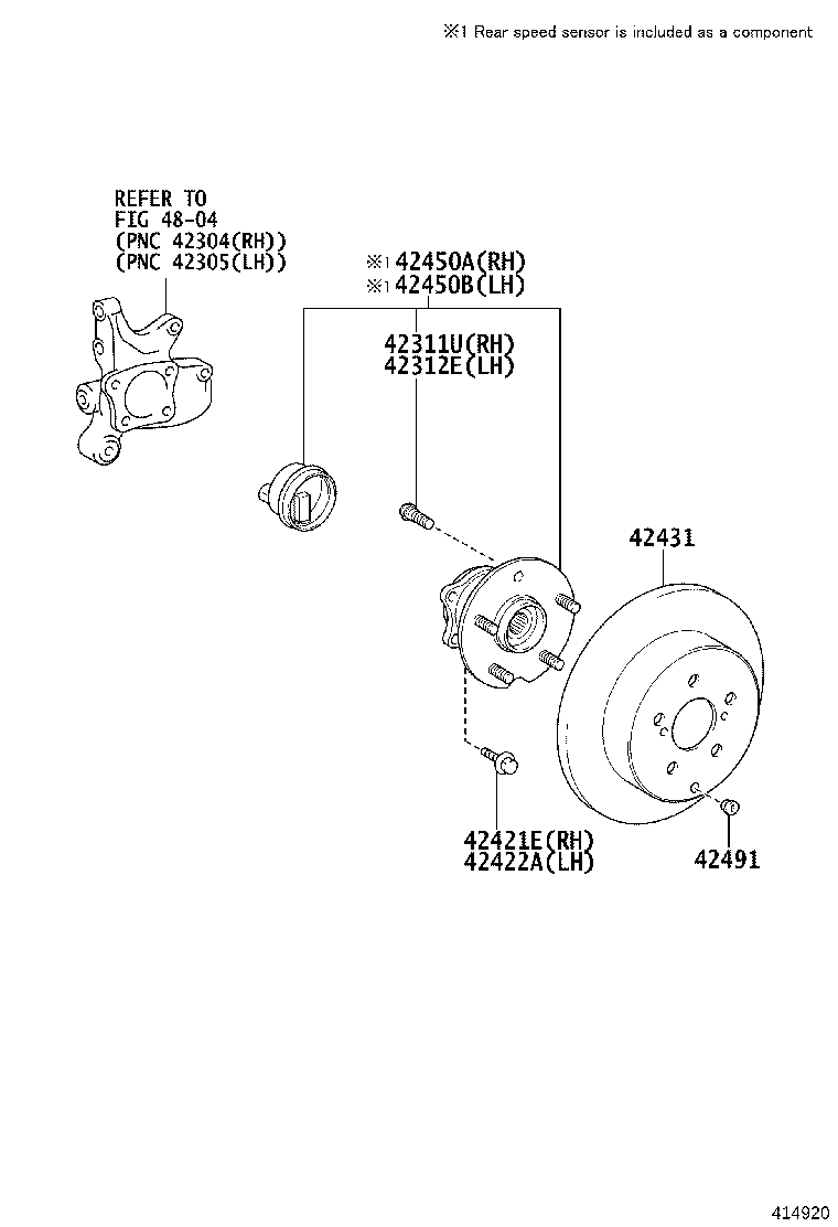 42431-48060 DISC, REAR product image
